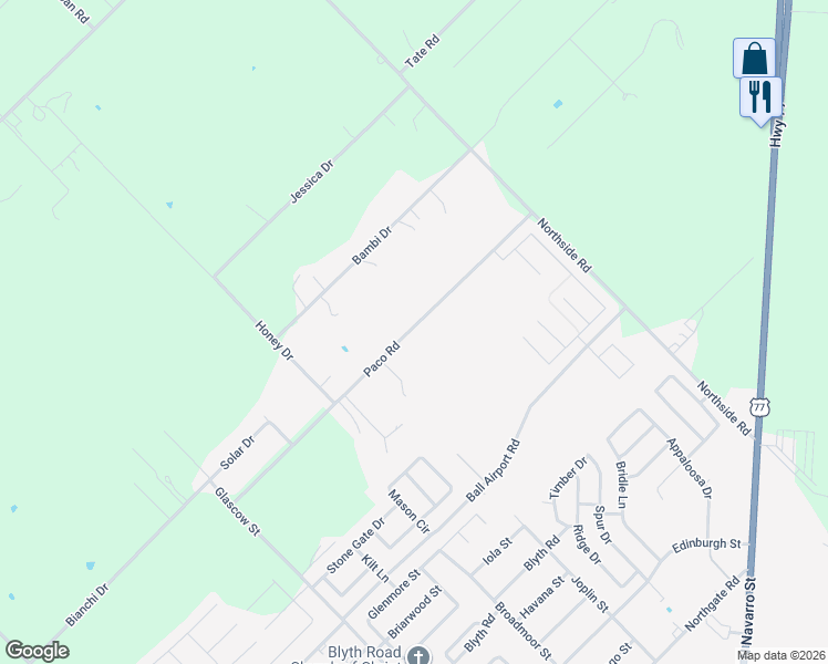 map of restaurants, bars, coffee shops, grocery stores, and more near 574 Paco Road in Victoria