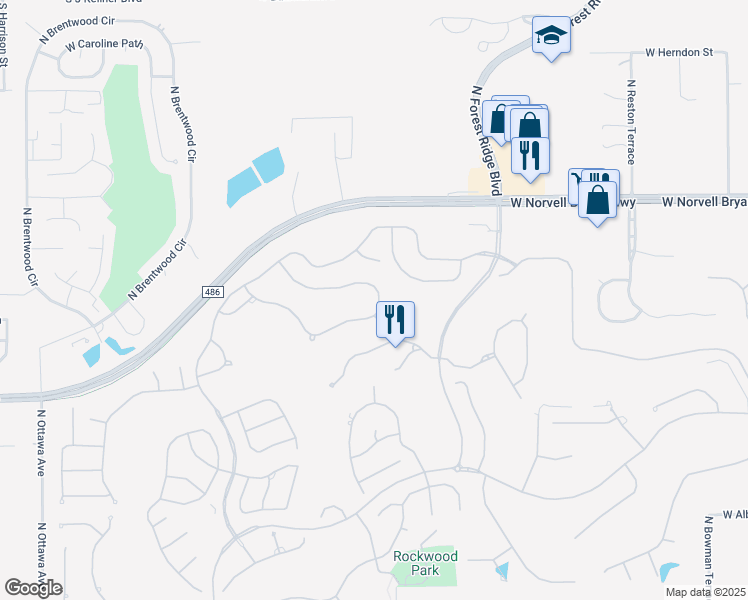 map of restaurants, bars, coffee shops, grocery stores, and more near 1197 West Diamond Shore Loop in Hernando