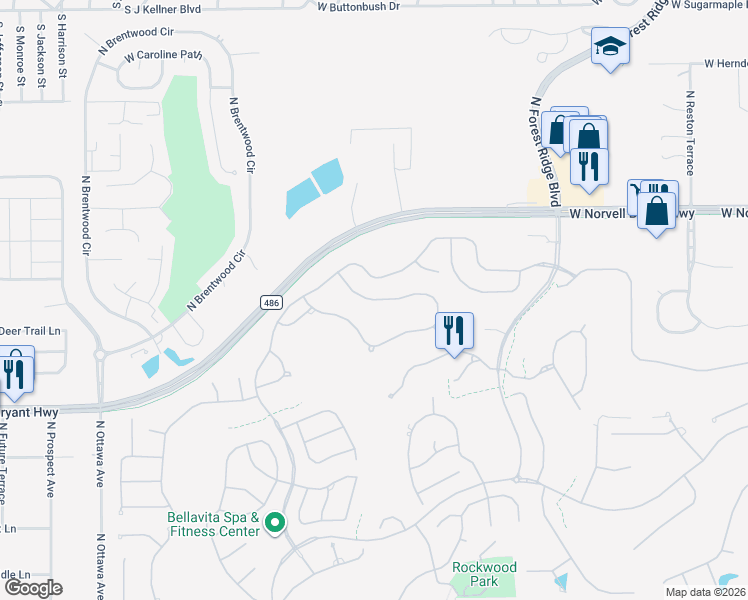 map of restaurants, bars, coffee shops, grocery stores, and more near 1059 West Diamond Shore Loop in Hernando
