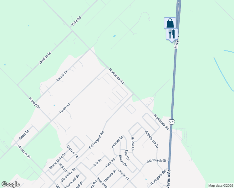 map of restaurants, bars, coffee shops, grocery stores, and more near 101 San Polo Court in Victoria