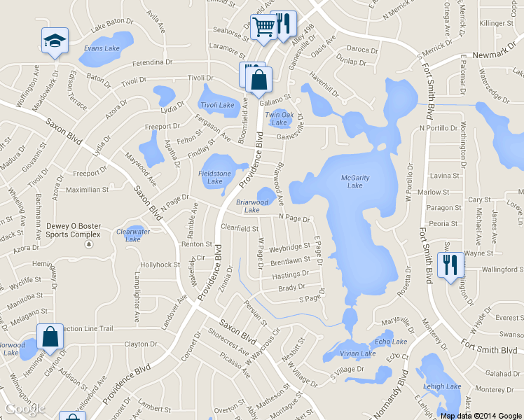 map of restaurants, bars, coffee shops, grocery stores, and more near 1610 North Page Drive in Deltona