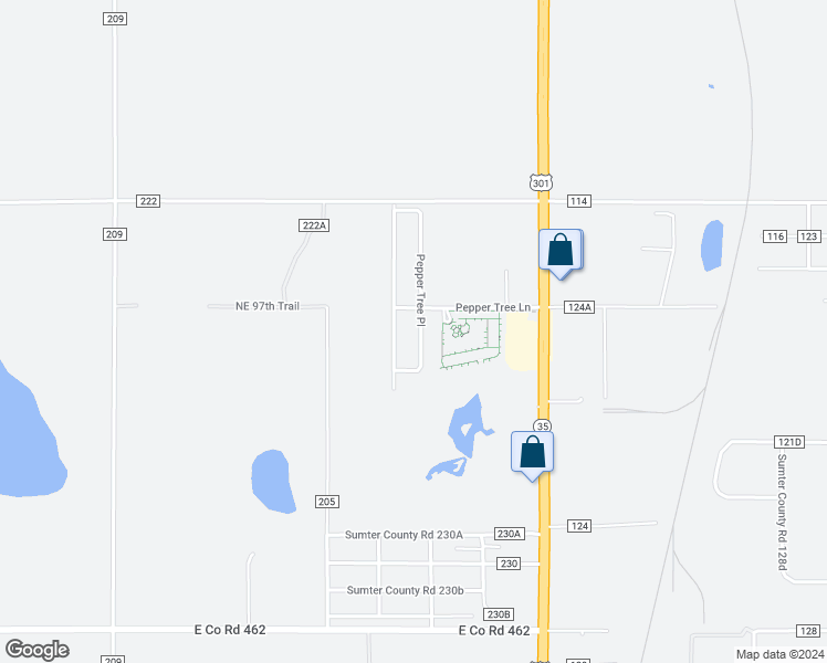 map of restaurants, bars, coffee shops, grocery stores, and more near 9726 Pepper Tree Place in Wildwood