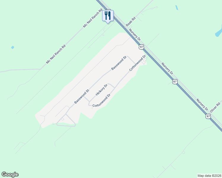 map of restaurants, bars, coffee shops, grocery stores, and more near 401 Cottonwood Street in Victoria