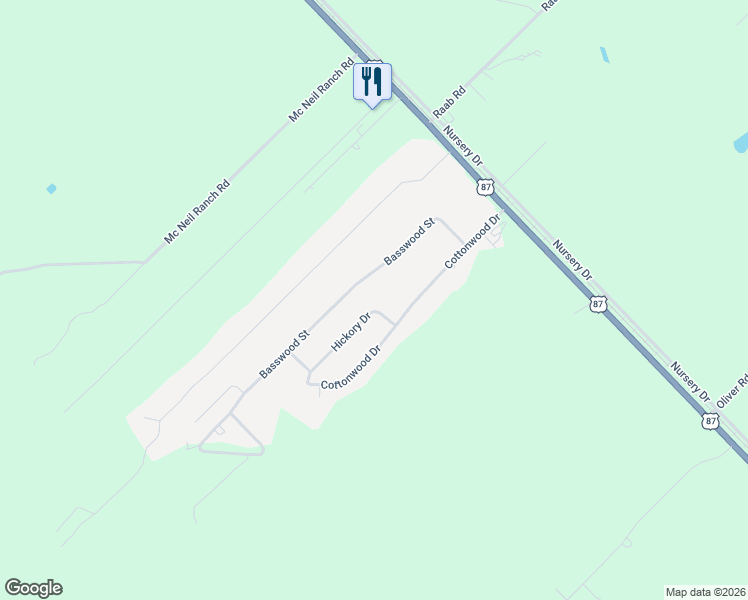 map of restaurants, bars, coffee shops, grocery stores, and more near 309 Basswood Street in Victoria