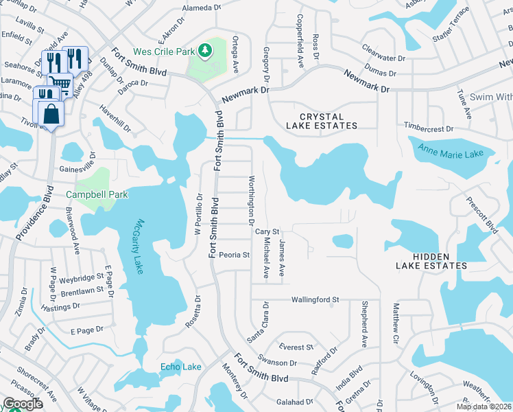 map of restaurants, bars, coffee shops, grocery stores, and more near 1962 Lavina Street in Deltona
