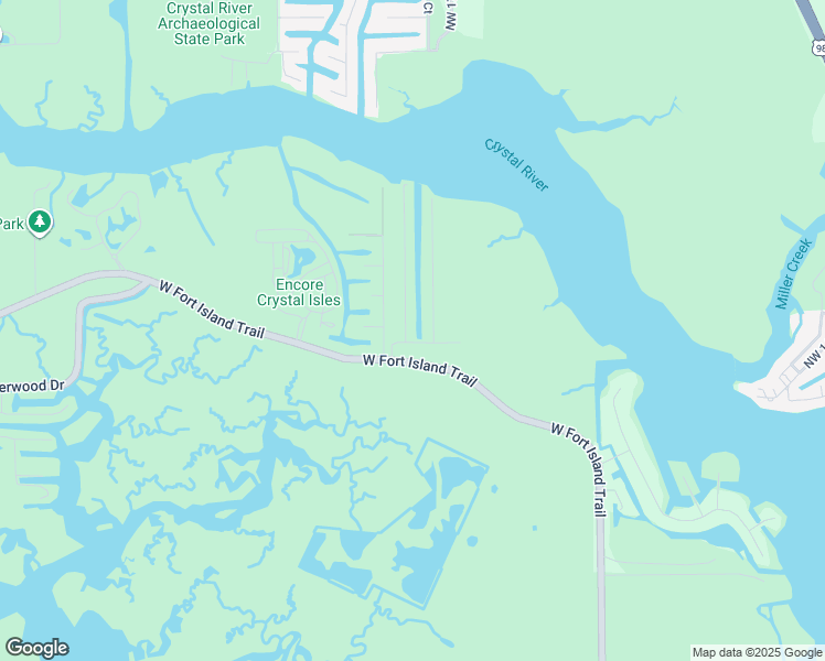 map of restaurants, bars, coffee shops, grocery stores, and more near 2571 North Seneca Point in Crystal River