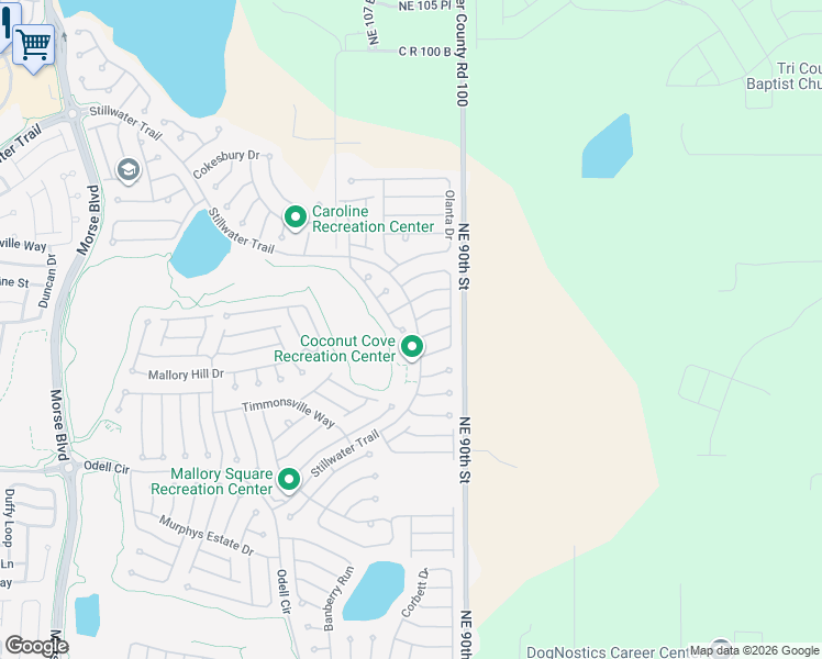 map of restaurants, bars, coffee shops, grocery stores, and more near 1418 Mayesville Way in The Villages