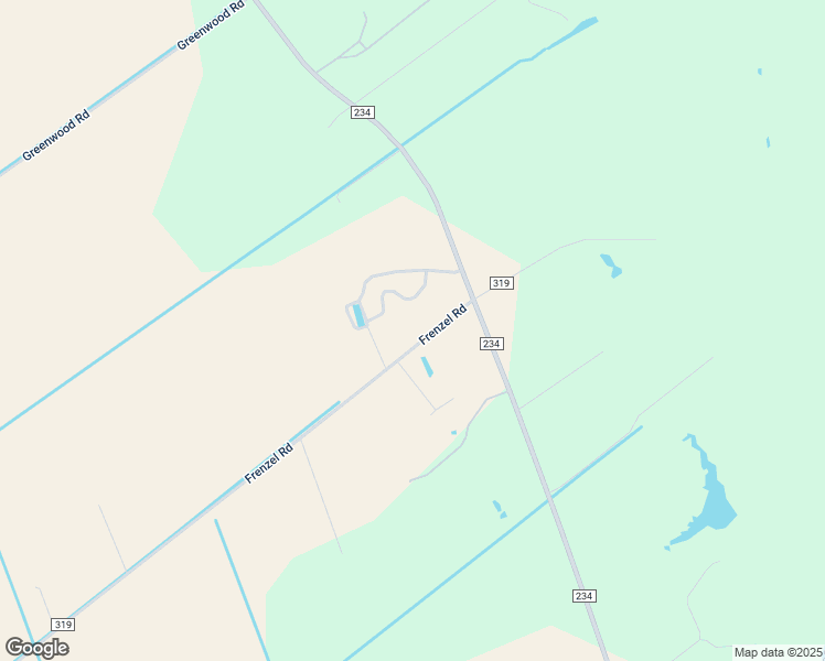map of restaurants, bars, coffee shops, grocery stores, and more near Frenzel Road in Edna