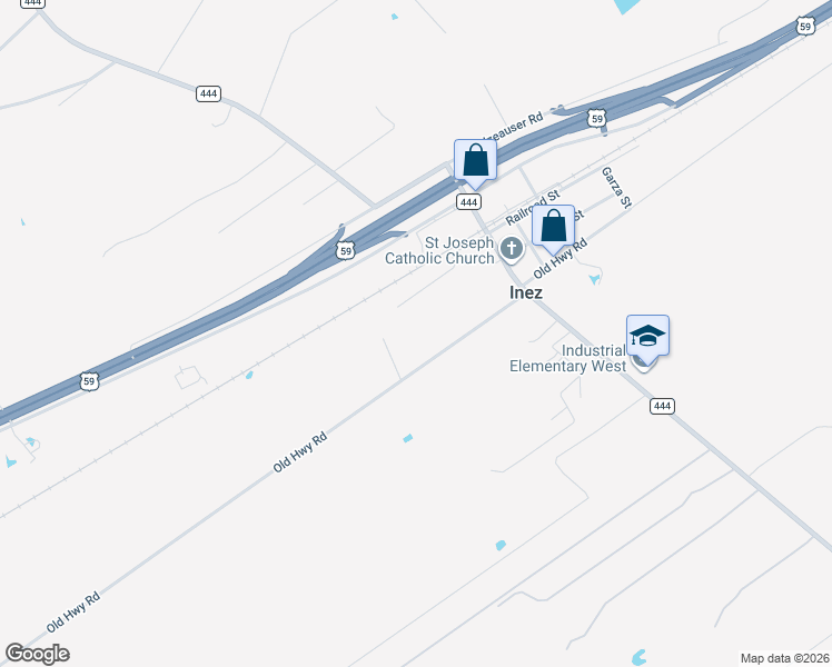 map of restaurants, bars, coffee shops, grocery stores, and more near 7134 Old Highway Road in Inez