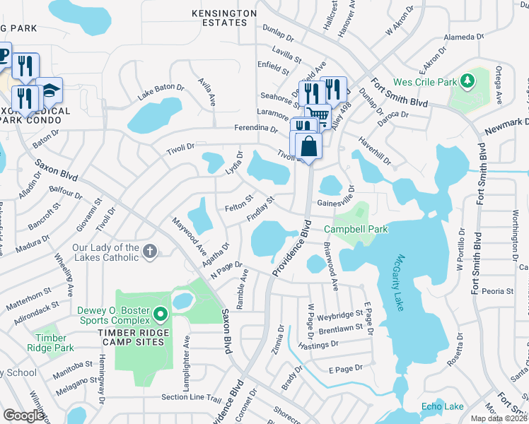 map of restaurants, bars, coffee shops, grocery stores, and more near 1533 Findlay Street in Deltona