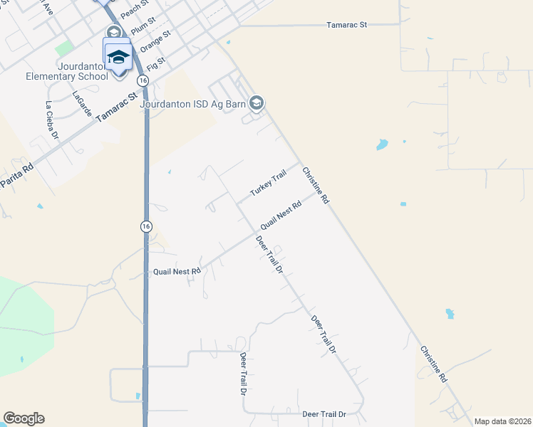 map of restaurants, bars, coffee shops, grocery stores, and more near 106 Turkey Trail in Jourdanton