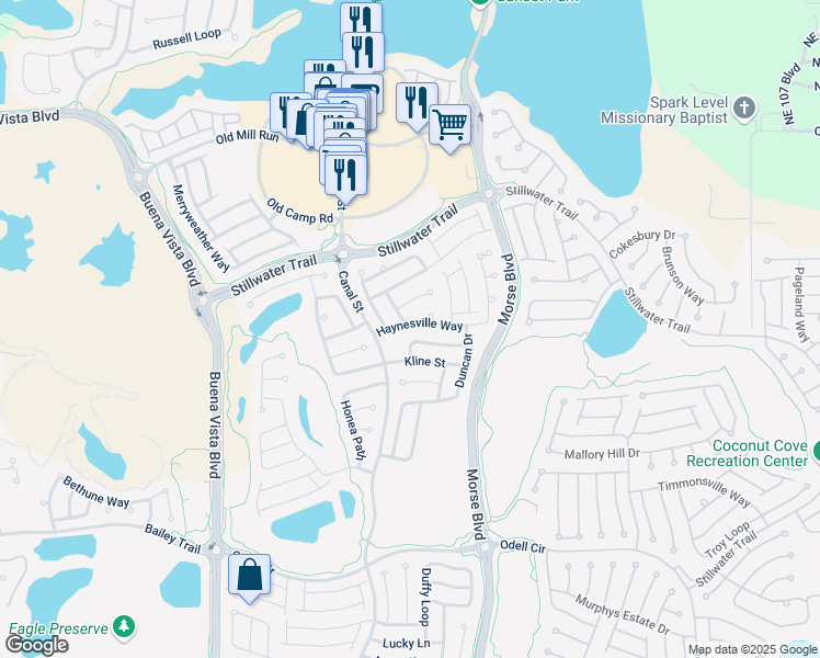 map of restaurants, bars, coffee shops, grocery stores, and more near 890 Haynesville Way in The Villages