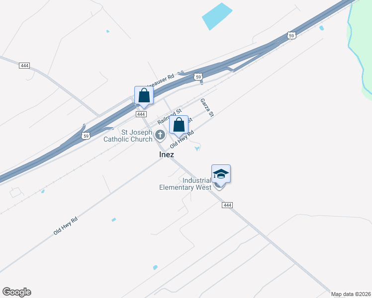 map of restaurants, bars, coffee shops, grocery stores, and more near 7493 Old Highway Road in Inez