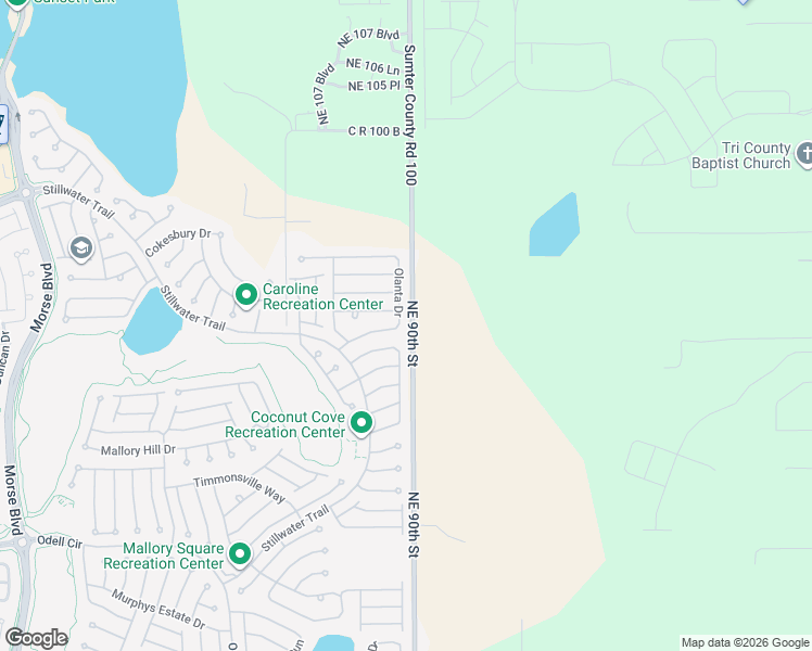 map of restaurants, bars, coffee shops, grocery stores, and more near 179 Olanta Drive in The Villages