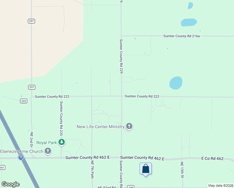 map of restaurants, bars, coffee shops, grocery stores, and more near 9950 County Road 229 in Wildwood