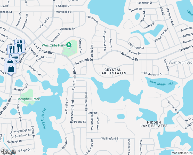 map of restaurants, bars, coffee shops, grocery stores, and more near 1381 Worthington Drive in Deltona
