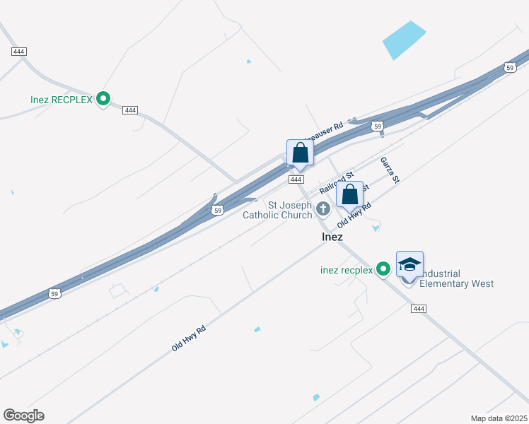 map of restaurants, bars, coffee shops, grocery stores, and more near 158 Dincans Street in Inez