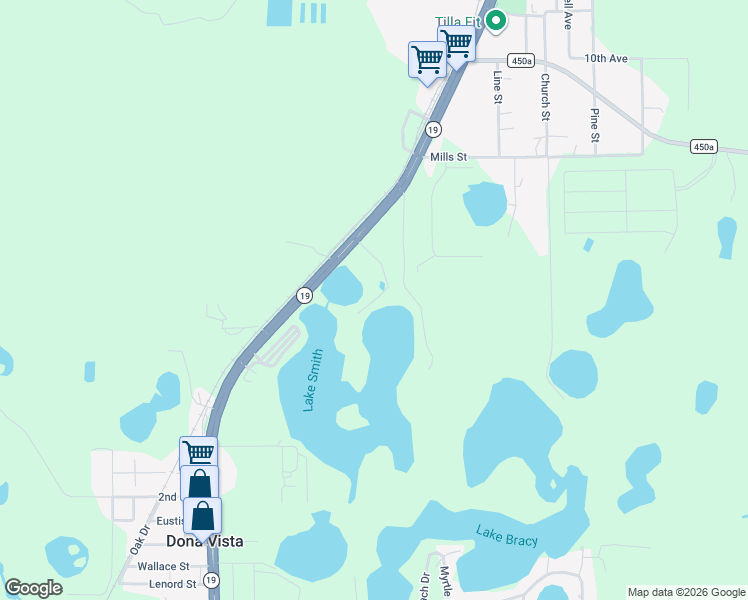 map of restaurants, bars, coffee shops, grocery stores, and more near 16640 Lake Smith Road in Umatilla