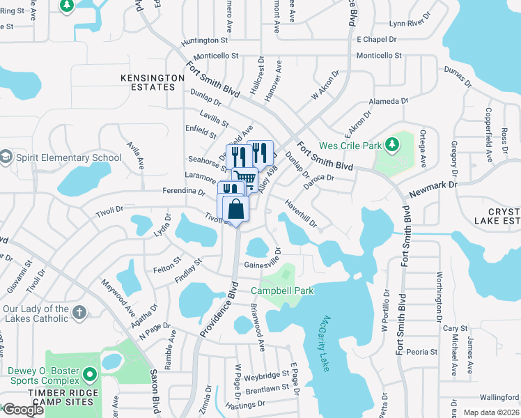 map of restaurants, bars, coffee shops, grocery stores, and more near 1416 Gainesville Drive in Deltona