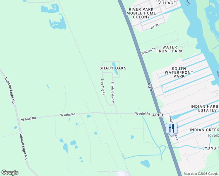 map of restaurants, bars, coffee shops, grocery stores, and more near 4649 Tree Top Lane in Edgewater