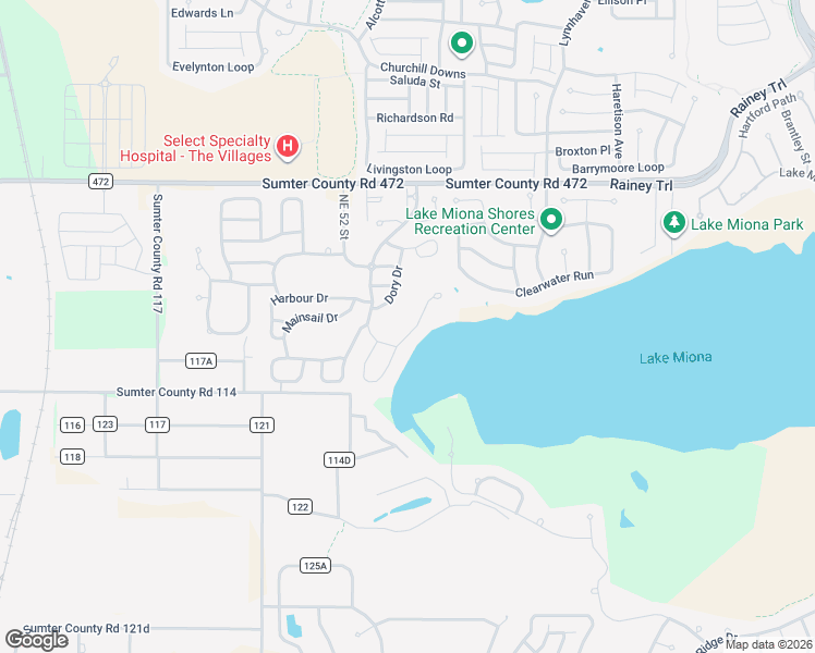 map of restaurants, bars, coffee shops, grocery stores, and more near 10118 Lake Miona Way in Oxford