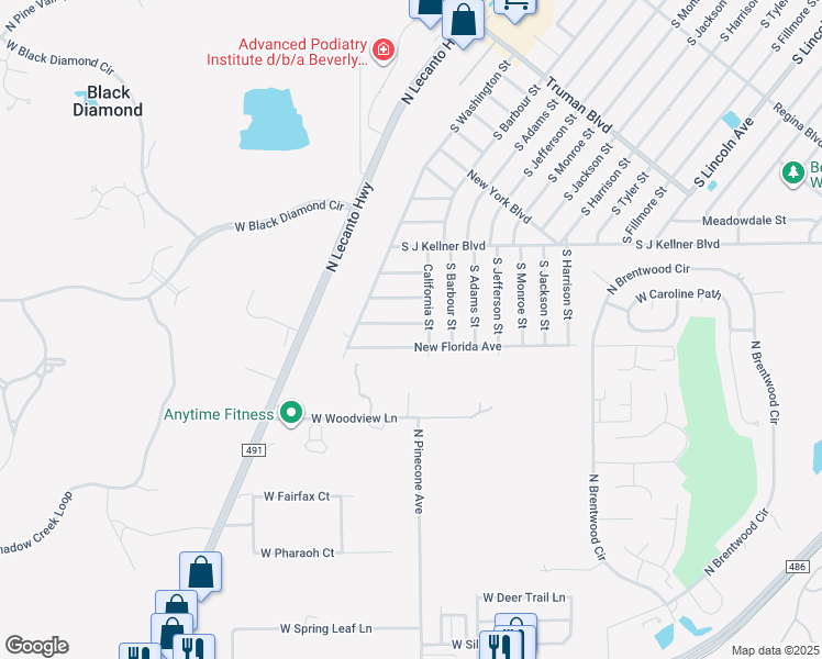 map of restaurants, bars, coffee shops, grocery stores, and more near 11 Pennsylvania Street in Beverly Hills