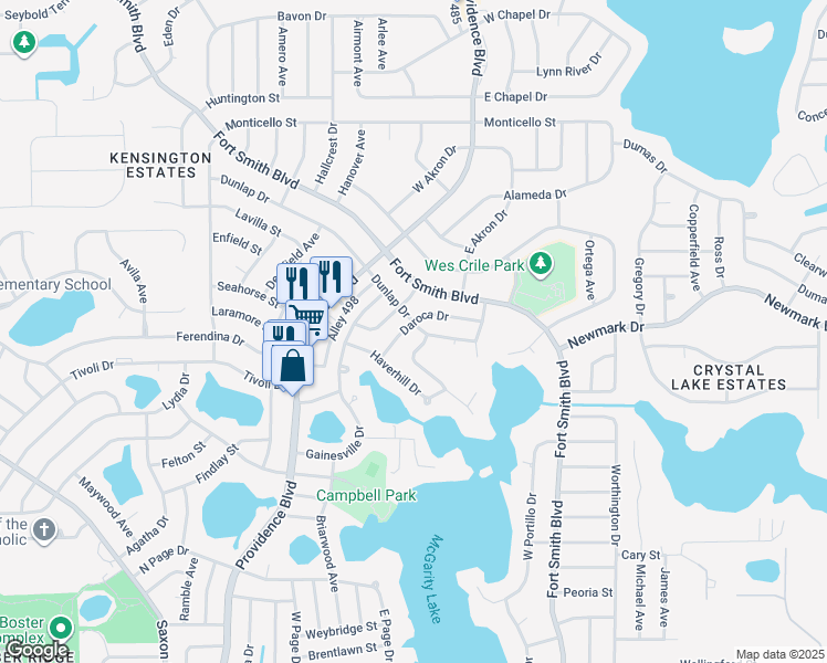 map of restaurants, bars, coffee shops, grocery stores, and more near 1495 Daroca Drive in Deltona