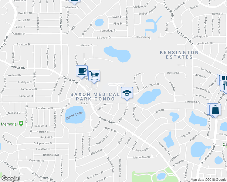 map of restaurants, bars, coffee shops, grocery stores, and more near 1500 Meadowlark Drive in Deltona