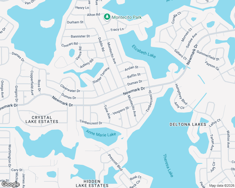 map of restaurants, bars, coffee shops, grocery stores, and more near 2464 Newmark Drive in Deltona