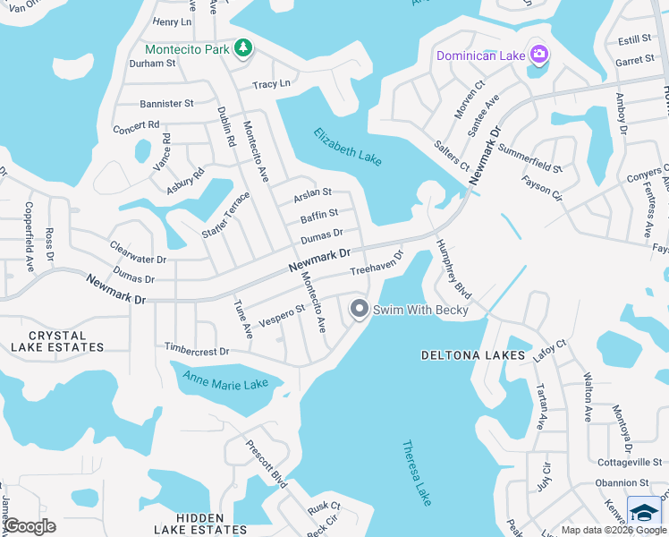 map of restaurants, bars, coffee shops, grocery stores, and more near 2536 Treehaven Drive in Deltona