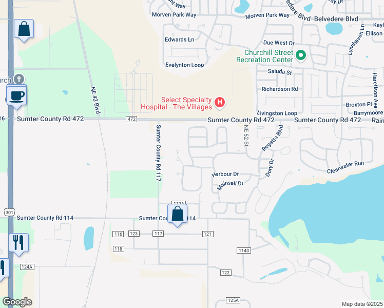 map of restaurants, bars, coffee shops, grocery stores, and more near 4984 Sandpiper Dr in Oxford
