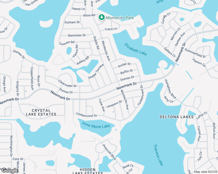 map of restaurants, bars, coffee shops, grocery stores, and more near 2464 Newmark Drive in Deltona