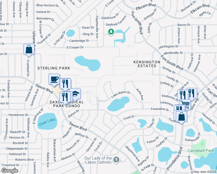 map of restaurants, bars, coffee shops, grocery stores, and more near 1424 Alexington Avenue in Deltona