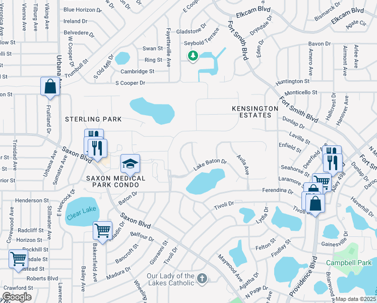 map of restaurants, bars, coffee shops, grocery stores, and more near 1424 Alexington Avenue in Deltona