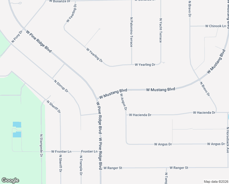 map of restaurants, bars, coffee shops, grocery stores, and more near 5325 West Mustang Boulevard in Beverly Hills