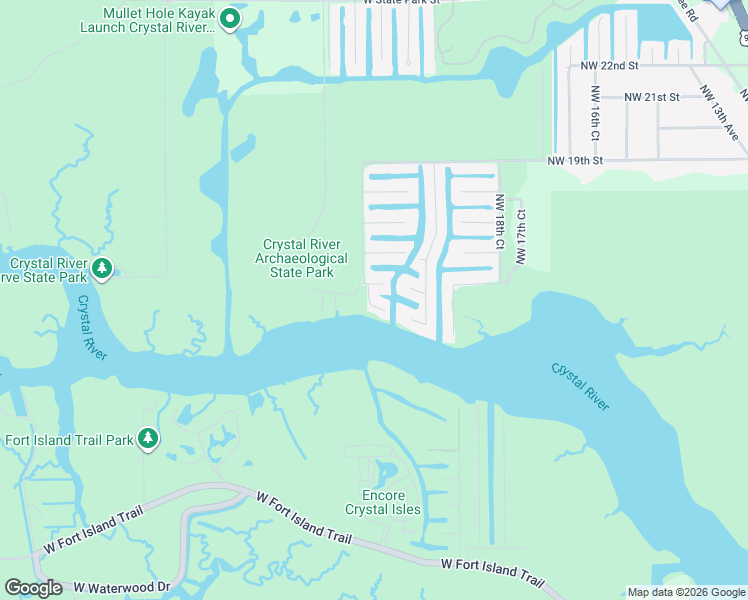 map of restaurants, bars, coffee shops, grocery stores, and more near 2135 Northwest 14th Street in Crystal River