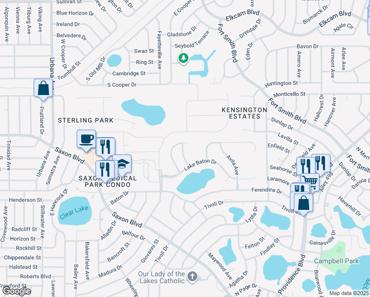 map of restaurants, bars, coffee shops, grocery stores, and more near 1424 Alexington Avenue in Deltona