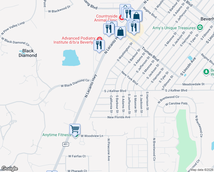 map of restaurants, bars, coffee shops, grocery stores, and more near 4 Arizona Street in Beverly Hills