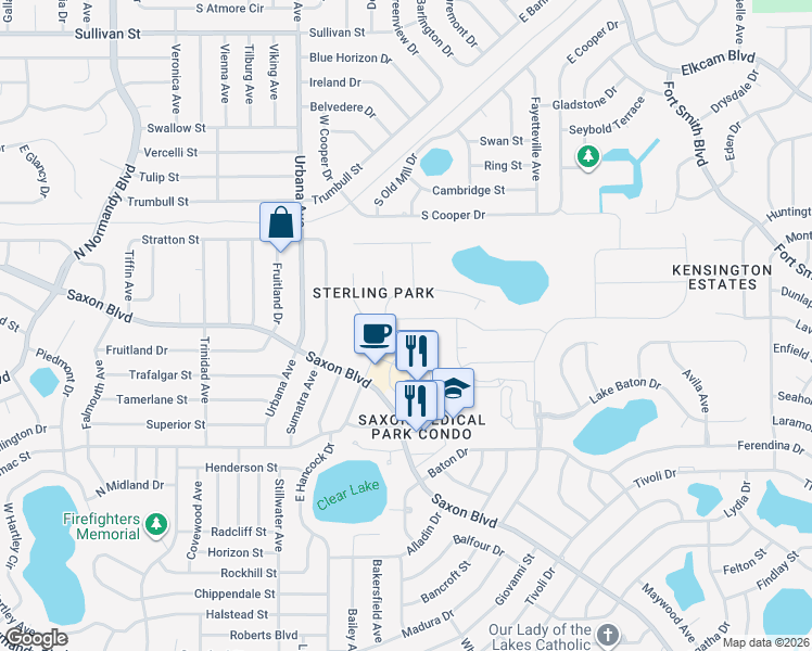 map of restaurants, bars, coffee shops, grocery stores, and more near 1720 Sterling Silver Boulevard in Deltona