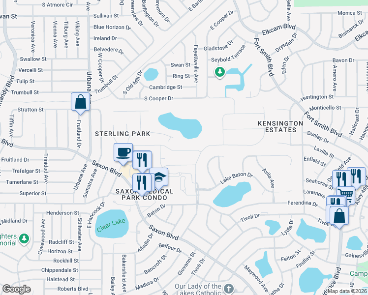 map of restaurants, bars, coffee shops, grocery stores, and more near 1601 Sterling Silver Boulevard in Deltona
