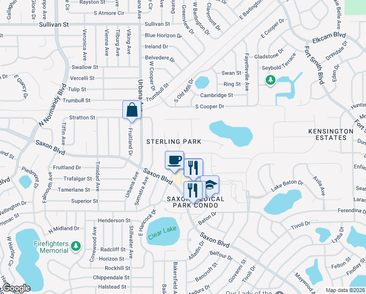 map of restaurants, bars, coffee shops, grocery stores, and more near 1720 Sterling Silver Boulevard in Deltona