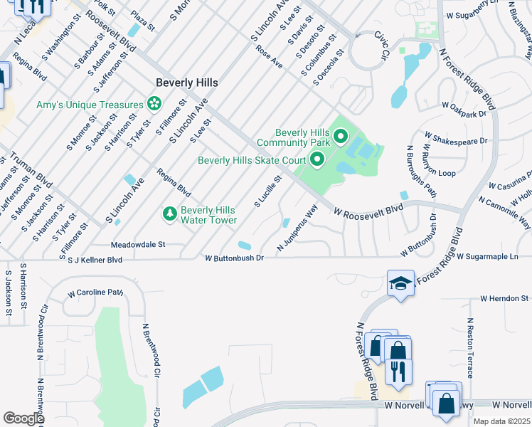 map of restaurants, bars, coffee shops, grocery stores, and more near 3171 North Brackenfern Point in Beverly Hills