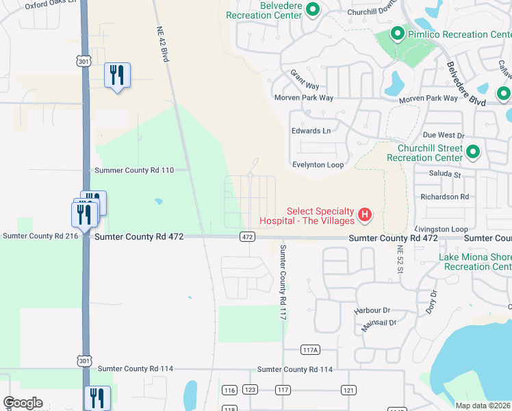 map of restaurants, bars, coffee shops, grocery stores, and more near 10588 Myrtle Oak Way in Oxford