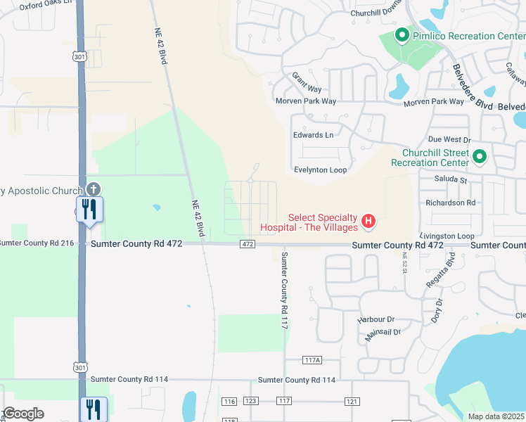 map of restaurants, bars, coffee shops, grocery stores, and more near 10588 Myrtle Oak Way in Oxford
