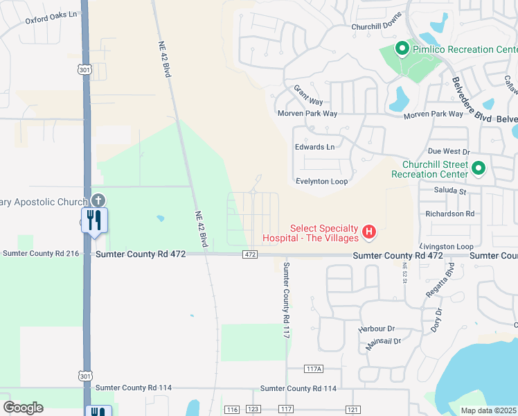 map of restaurants, bars, coffee shops, grocery stores, and more near 10588 Myrtle Oak Way in Oxford