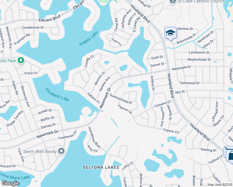 map of restaurants, bars, coffee shops, grocery stores, and more near 1708 Cofield Drive in Deltona