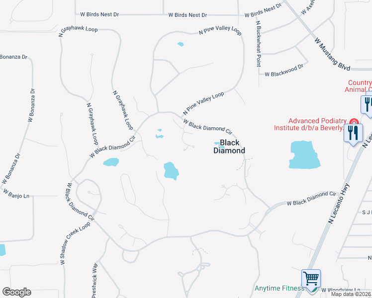 map of restaurants, bars, coffee shops, grocery stores, and more near 3351 North Hidden Valley Point in Lecanto