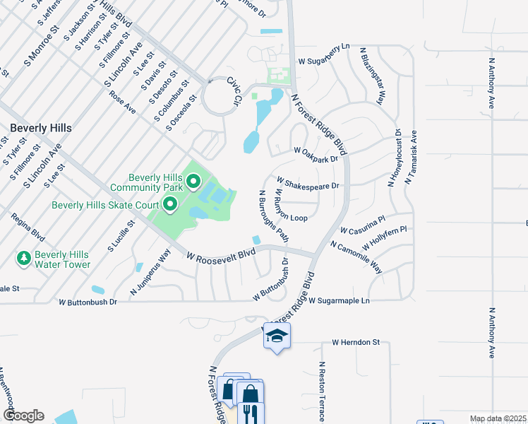 map of restaurants, bars, coffee shops, grocery stores, and more near 3333 North Burroughs Path in Beverly Hills