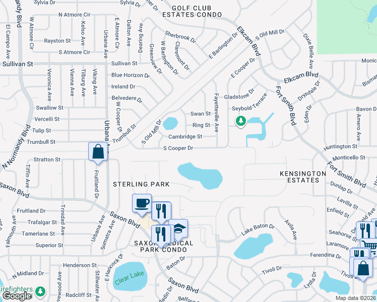 map of restaurants, bars, coffee shops, grocery stores, and more near 1139 S Cooper Dr in Deltona