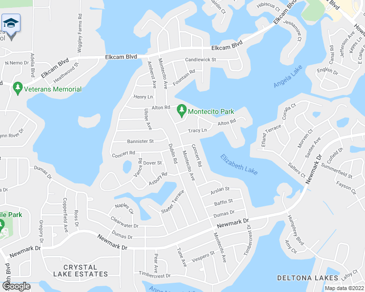 map of restaurants, bars, coffee shops, grocery stores, and more near 1799 Montecito Avenue in Deltona